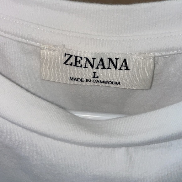ZENANA WHITE CROP TOP - Picture 3 of 3
